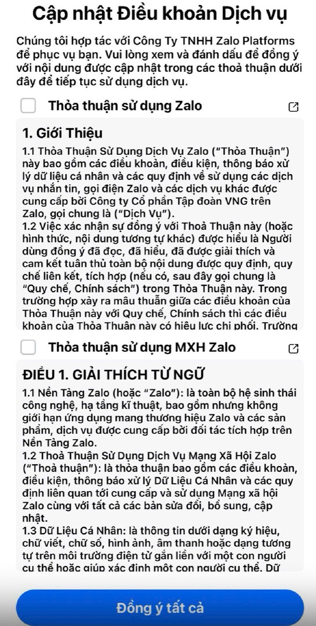 Zalo đổi điều khoản mới: Người d&ugrave;ng bị đẩy v&agrave;o thế quyền ri&ecirc;ng tư bị đặt trước lựa chọn kh&oacute; - Ảnh 1.
