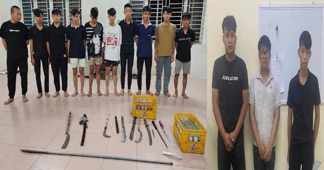 Ngăn chặn nhóm thanh thiếu niên mang hung khí hẹn đánh nhau - Ảnh 1.