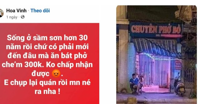 Thực hư thông tin "bát phở đèn mờ" 300.000 đồng ở Sầm Sơn- Ảnh 1.