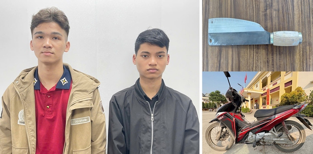 Bắt 2 đối tượng dùng dao khống chế người đàn ông để cướp xe máy - Ảnh 1.