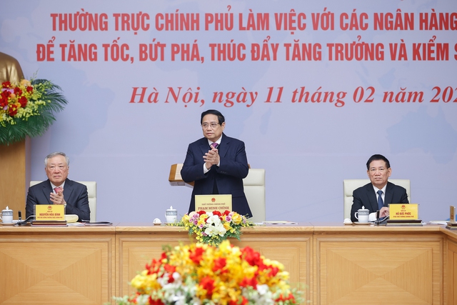 Thủ tướng chủ trì hội nghị với các ngân hàng để thúc đẩy tăng trưởng kinh tế- Ảnh 1.