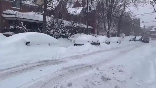 Tuyết rơi dày ở Toronto.