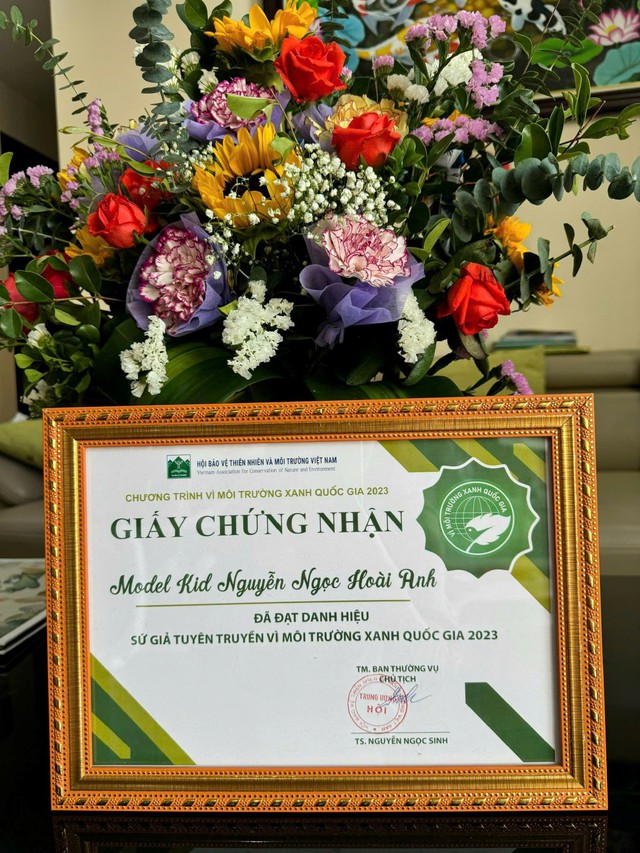 Mẫu nhí Nguyễn Ngọc Hoài Anh –Tỏa sáng với giải Ba cuộc thi "Gửi Tương Lai Xanh 2050”- Ảnh 8.