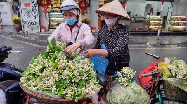 Bán hoa bưởi, thu nhập tiền triệu mỗi ngày- Ảnh 1.