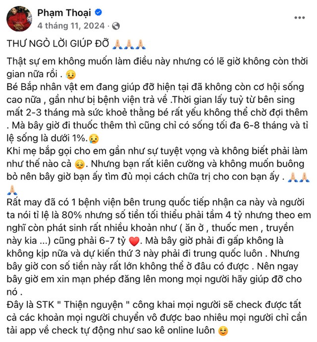 Ồn ào liên quan vụ sao kê 16,7 tỷ đồng từ thiện: Mẹ bé Bắp nói gì?- Ảnh 8.