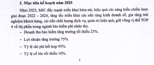 Bảo hiểm Quân đội dự kiến chia cổ tức tối thiểu 10% trong năm 2025- Ảnh 1.