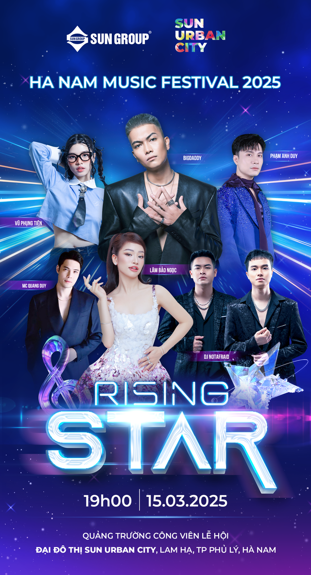 Đêm nhạc “Rising Star” chuẩn bị khuấy đảo mùa hè rực rỡ tại Hà Nam- Ảnh 1.