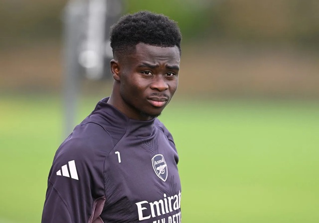 Bukayo Saka hy vọng sẽ kịp bình phục để tham dự trận tứ kết Champions League của Arsenal với Real Madrid vào tháng tới. (Ảnh: Getty Images)