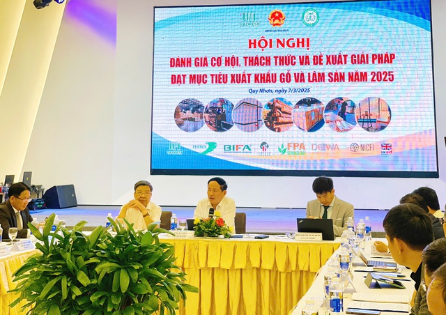 Hội nghị tìm giải pháp xuất khẩu gỗ năm 2025 tổ chức tại Tp.Quy Nhơn, tỉnh Bình Định vào chiều 7/3. Hội nghị tìm giải pháp xuất khẩu gỗ năm 2025 tổ chức tại Tp.Quy Nhơn, tỉnh Bình Định vào chiều 7/3.