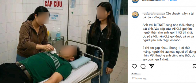 Xác minh thông tin "anh trai bị tai nạn, bồ và vợ cùng tới chăm sóc"- Ảnh 1. Xác minh thông tin "anh trai bị tai nạn, bồ và vợ cùng tới chăm sóc"- Ảnh 1.