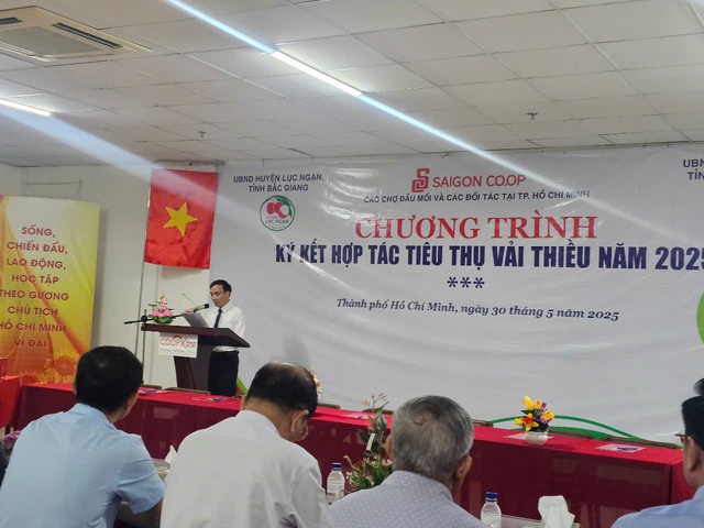 Hàng trăm tấn vải thiều Lục Ngạn lên kệ ở siêu thị miền Nam- Ảnh 1. Hàng trăm tấn vải thiều Lục Ngạn lên kệ ở siêu thị miền Nam- Ảnh 1.