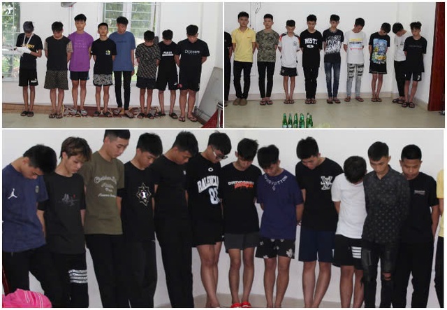Bắt nhóm thanh niên dùng hung khí đánh nhau trong đêm ở Nghệ An- Ảnh 1. Bắt nhóm thanh niên dùng hung khí đánh nhau trong đêm ở Nghệ An- Ảnh 1.