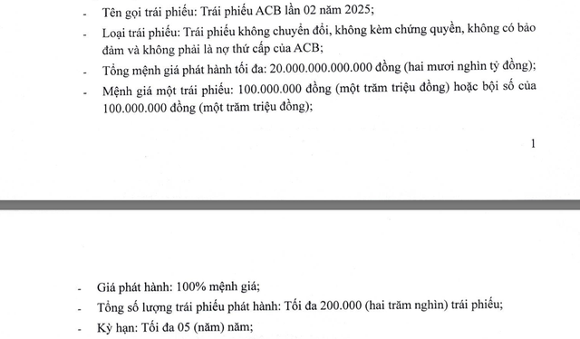 ACB muốn huy động 20.000 tỷ đồng qua kênh trái phiếu- Ảnh 1.