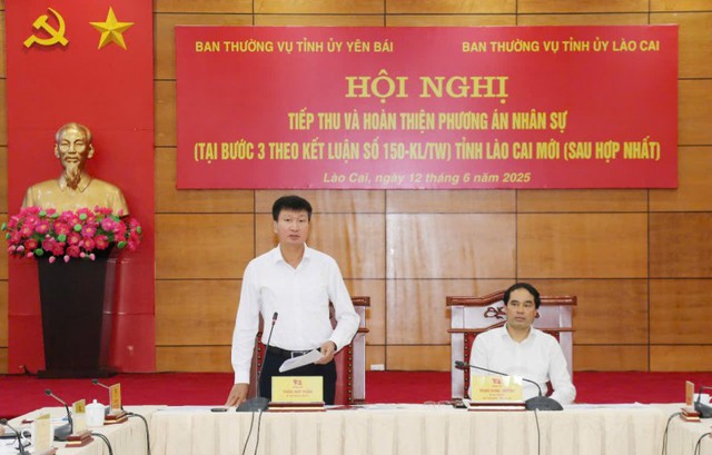 Ban Thường vụ Tỉnh ủy 2 tỉnh Lào Cai - Yên Bái hoàn thiện phương án nhân sự tỉnh Lào Cai mới (sau hợp nhất)- Ảnh 1. Ban Thường vụ Tỉnh ủy 2 tỉnh Lào Cai - Yên Bái hoàn thiện phương án nhân sự tỉnh Lào Cai mới (sau hợp nhất)- Ảnh 1.