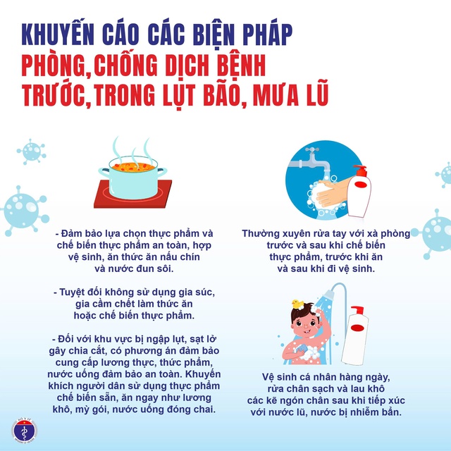 Bộ Y tế: Phòng, chống một số bệnh thường gặp trong lụt bão, mưa lũ- Ảnh 1. Bộ Y tế: Phòng, chống một số bệnh thường gặp trong lụt bão, mưa lũ- Ảnh 1.