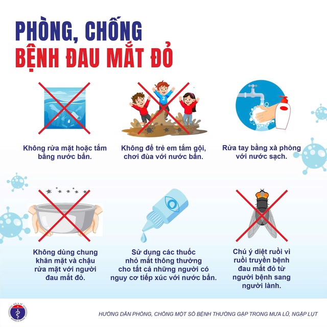 Bộ Y tế: Phòng, chống một số bệnh thường gặp trong lụt bão, mưa lũ- Ảnh 5. Bộ Y tế: Phòng, chống một số bệnh thường gặp trong lụt bão, mưa lũ- Ảnh 5.
