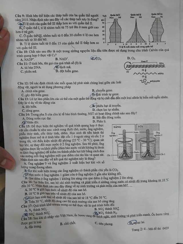 Đáp án môn Sinh học thi tốt nghiệp THPT 2025 tất cả các mã đề nhanh nhất, đầy đủ nhất- Ảnh 2. Đáp án môn Sinh học thi tốt nghiệp THPT 2025 tất cả các mã đề nhanh nhất, đầy đủ nhất- Ảnh 2.