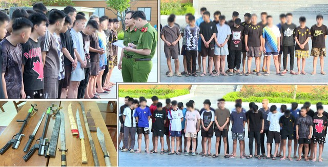 Tạm giữ nhóm đối tượng mang hung khí "gặp ai đuổi đánh người đó"- Ảnh 1. Tạm giữ nhóm đối tượng mang hung khí "gặp ai đuổi đánh người đó"- Ảnh 1.