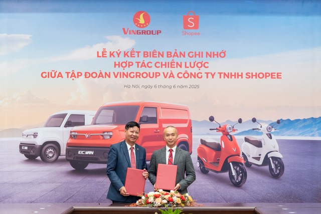 Vingroup và Shopee hợp tác chiến lược phát triển hạ tầng thương mại điện tử gắn với phát triển bền vững- Ảnh 2. Vingroup và Shopee hợp tác chiến lược phát triển hạ tầng thương mại điện tử gắn với phát triển bền vững- Ảnh 2.