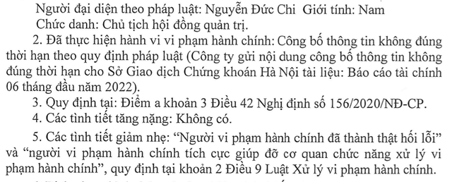 Crystal Bay bị xử phạt vì chậm công bố báo cáo- Ảnh 1. Crystal Bay bị xử phạt vì chậm công bố báo cáo- Ảnh 1.