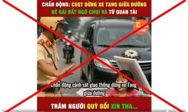 Điều tra người đăng clip "CSGT dừng xe tang giữa đường, bé gái bất ngờ chui ra từ quan tài" - Ảnh 1.
