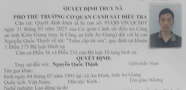 Truy nã nam thanh niên trộm 17kg khô mực- Ảnh 1.