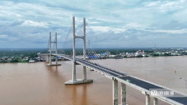 Cầu Rạch Miễu 2 cán mốc 99% tiến độ, sẵn sàng nối liền hai bờ sông Tiền- Ảnh 2. Cầu Rạch Miễu 2 cán mốc 99% tiến độ, sẵn sàng nối liền hai bờ sông Tiền- Ảnh 2.