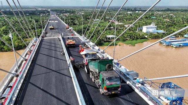 Cầu Rạch Miễu 2 cán mốc 99% tiến độ, sẵn sàng nối liền hai bờ sông Tiền- Ảnh 13. Cầu Rạch Miễu 2 cán mốc 99% tiến độ, sẵn sàng nối liền hai bờ sông Tiền- Ảnh 13.