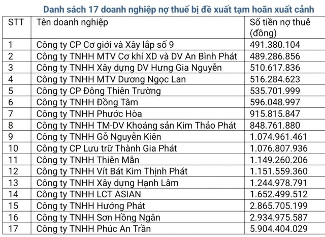 Đồng Nai: Nhiều doanh nghiệp bị cấm xuất cảnh do nợ thuế - Ảnh 2.
