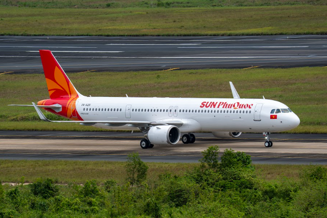 Lộ diện diện mạo Airbus A321NX đầu tiên của Sun PhuQuoc Airways - Khoác sắc hoàng hôn và bình minh đảo Ngọc - Ảnh 3.