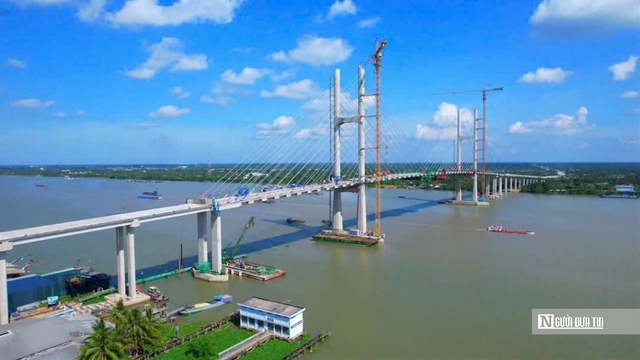 Toàn cảnh cây cầu hơn 6.800 tỷ đồng trước giờ khánh thành: Điểm nhấn hạ tầng giao thông miền Tây- Ảnh 7.