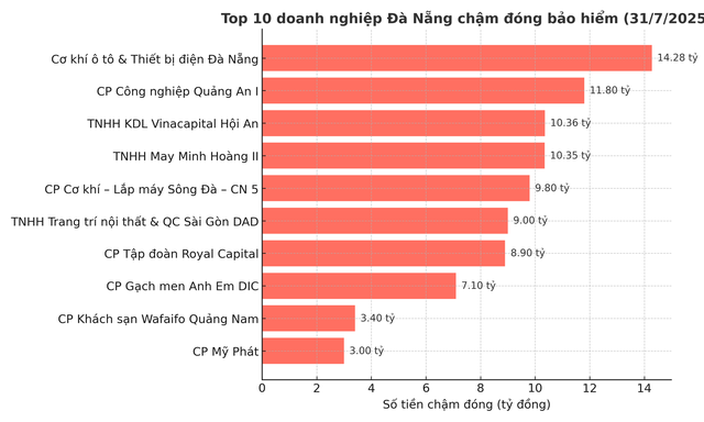 Điểm mặt 10 doanh nghiệp Đà Nẵng chậm đóng bảo hiểm nhiều nhất- Ảnh 2.