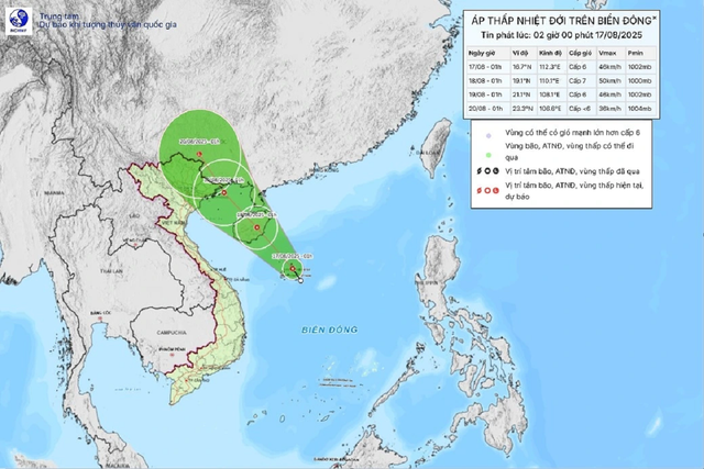 Áp thấp nhiệt đới trên biển Đông di chuyển nhanh, sóng cao tới 3,5m- Ảnh 1.