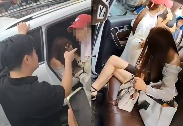 Đang đi mua sắm, vợ bắt quả tang chồng ngoại tình ngay trên phố - Ảnh 1.