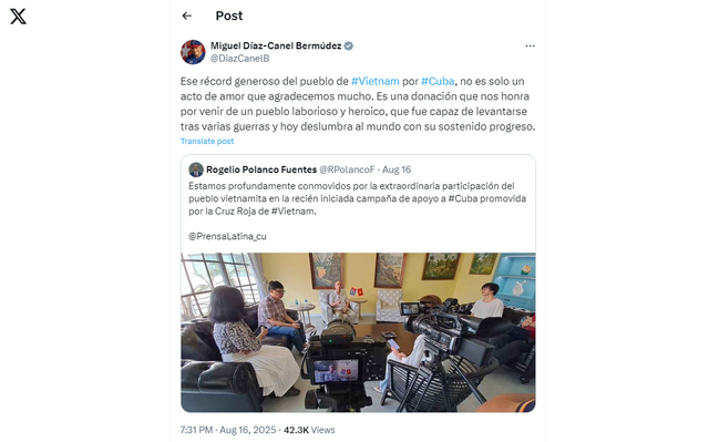 Số tiền ủng hộ nhân dân Cuba đạt mốc ấn tượng mới sau một tuần phát động - Ảnh 3.