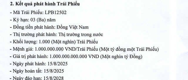 LPBank huy động 1.000 tỷ đồng trái phiếu- Ảnh 1. LPBank huy động 1.000 tỷ đồng trái phiếu- Ảnh 1.