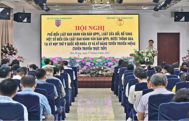 Hội Luật gia Tp.Hải Phòng và Sở Tư pháp tập huấn kỹ năng tuyên truyền cho 100 đại biểu- Ảnh 1. Hội Luật gia Tp.Hải Phòng và Sở Tư pháp tập huấn kỹ năng tuyên truyền cho 100 đại biểu- Ảnh 1.