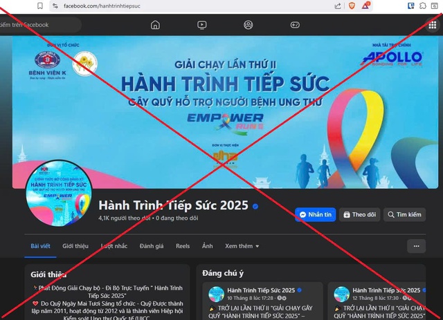 Cảnh báo các giải chạy từ thiện có dấu hiệu lừa đảo trên mạng xã hội - Ảnh 2.