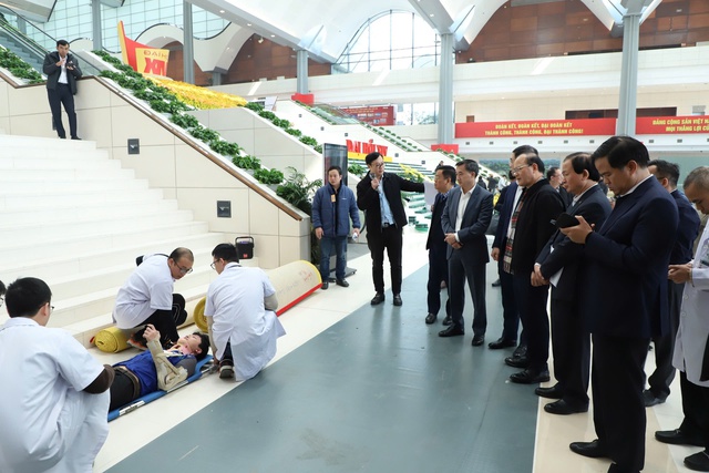 Bộ Y tế diễn tập đảm bảo c&ocirc;ng t&aacute;c y tế phục vụ Đại hội XIV của Đảng- Ảnh 2.