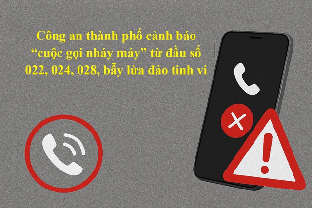 Cảnh gi&aacute;c c&aacute;c "cuộc gọi nh&aacute;y m&aacute;y" từ đầu số 022, 024, 028 để tr&aacute;nh lừa đảo - Ảnh 1.