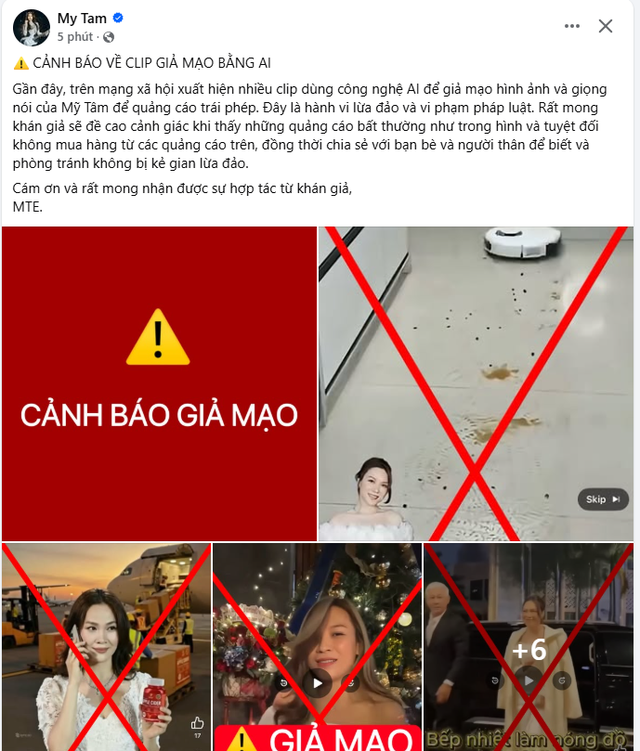 Mỹ T&acirc;m bất ngờ đưa ra 'cảnh b&aacute;o khẩn' tr&ecirc;n trang c&aacute; nh&acirc;n - Ảnh 1.