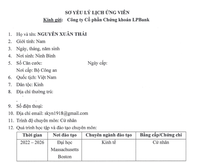 Chứng kho&aacute;n LPBank lấy &yacute; kiến cổ đ&ocirc;ng về IPO, đề cử con trai &ocirc;ng Nguyễn Đức Thụy v&agrave;o HĐQT- Ảnh 1.
