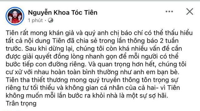 Giữa tin đồn &ldquo;gương vỡ lại l&agrave;nh&rdquo; với Ho&agrave;ng Touliver, T&oacute;c Ti&ecirc;n n&oacute;i g&igrave;?- Ảnh 3.