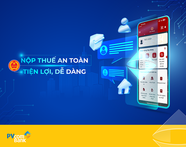 PVcomBank tiên phong mở rộng thanh toán nghĩa vụ tài chính đất đai trực tuyến trên ứng dụng eTax Mobile - Ảnh 1.