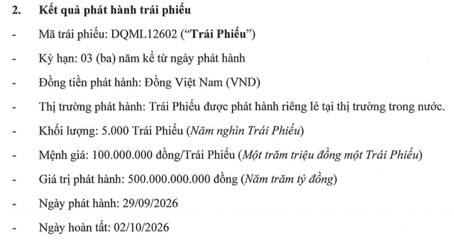 Đại Quang Minh huy động thêm 500 tỷ đồng trái phiếu- Ảnh 1.