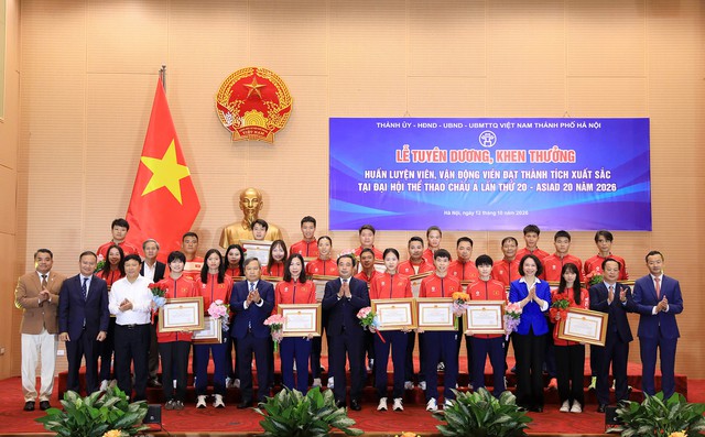Hà Nội vinh danh huấn luyện viên, vận động viên đạt thành tích xuất sắc tại ASIAD 20 - Ảnh 1.