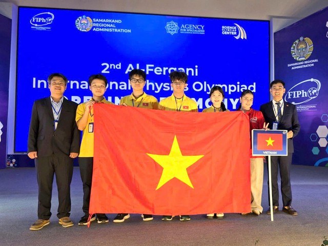Học sinh Việt Nam lập thành tích ấn tượng tại Olympic Vật lý Quốc tế Al-Fergani - Ảnh 1.