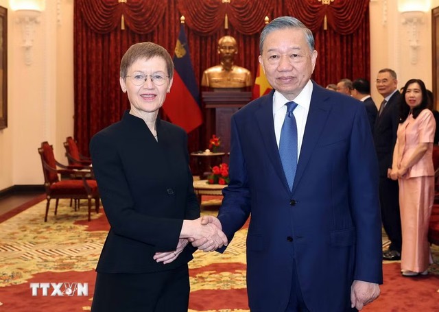 Tổng B&iacute; thư, Chủ tịch nước T&ocirc; L&acirc;m tiếp Thủ tướng Liechtenstein - Ảnh 1.