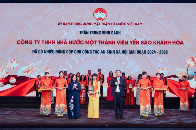 Yến sào Khánh Hòa đón nhận Biểu dương về công tác an sinh xã hội giai đoạn 2024 - 2026- Ảnh 1.