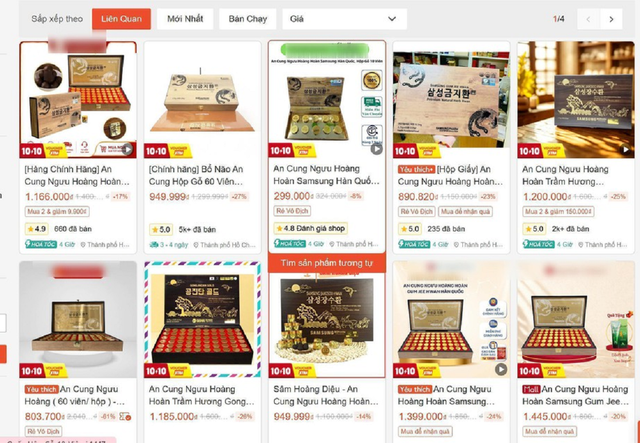 Bộ Y tế y&ecirc;u cầu r&agrave; so&aacute;t việc kinh doanh An cung ngưu ho&agrave;ng ho&agrave;n tr&ecirc;n Shopee - Ảnh 1.